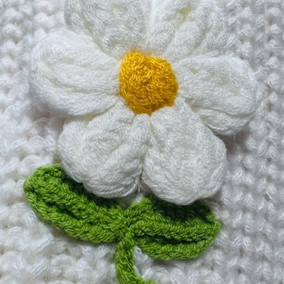 CLOUD TEN crochet Daisy ivory tank top  S M L - Picture 3 of 3